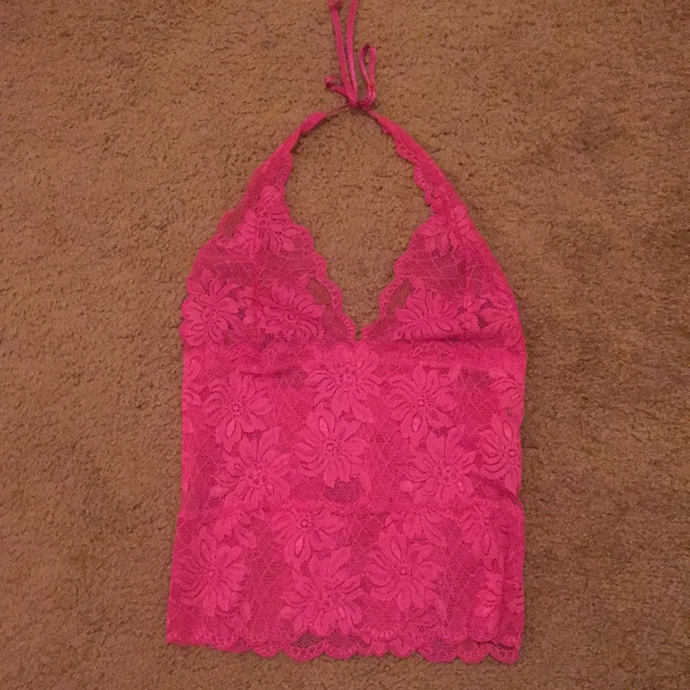 Fredrick s of Hollywood lace halter top large